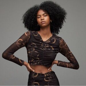 ALL SAINTS TEMPEST TOP, NEW WITH TAGS, SIZE 8 MADE WITH RECYCLED MATERIALS